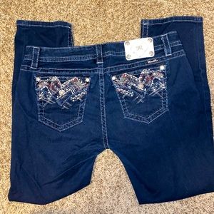 Dark bedazzled Miss Me jeans